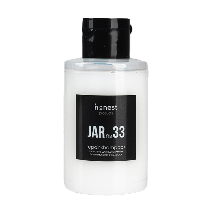 Відновлювальний шампунь Honest Products Jar 33 для пошкодженого волосся, 100 мл